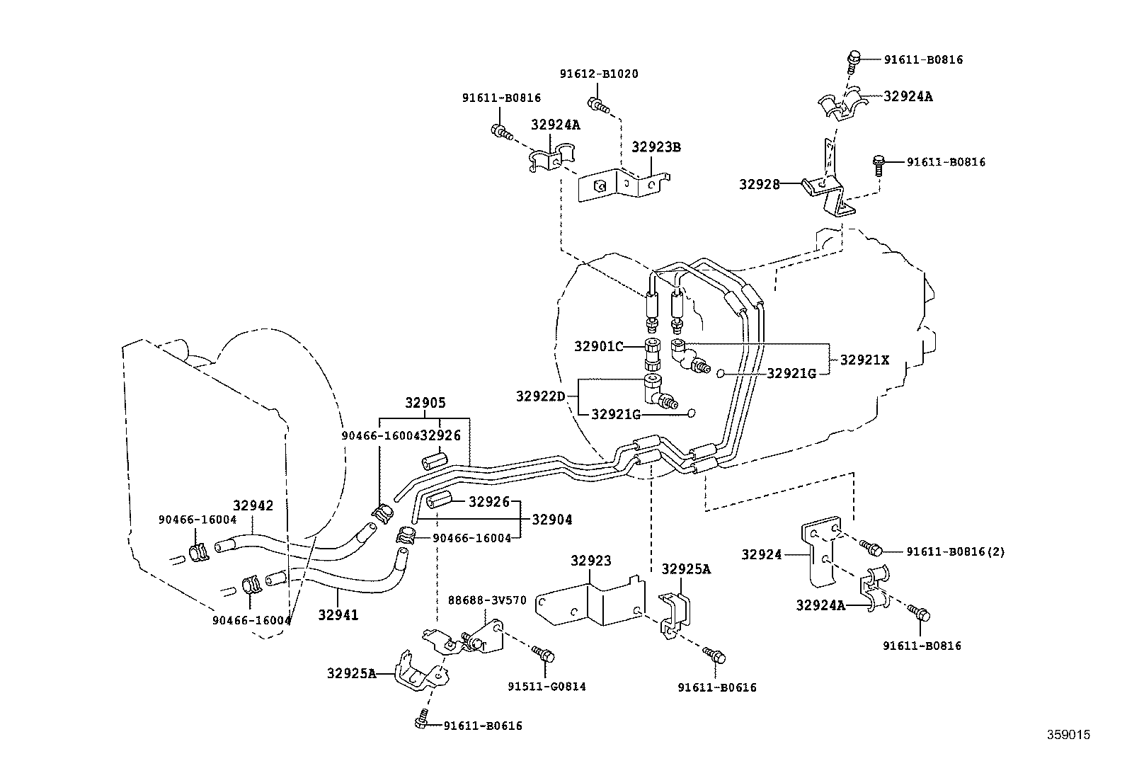 90407-20009 UNION OR ELBOW, OIL COOLER OUTLET product image