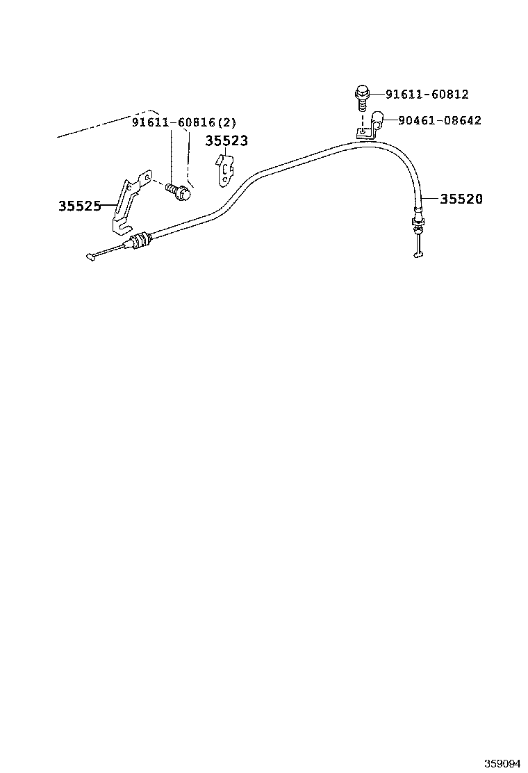 35572-25031 LEVER, TRANSMISSION CONTROL SHAFT, RH product image