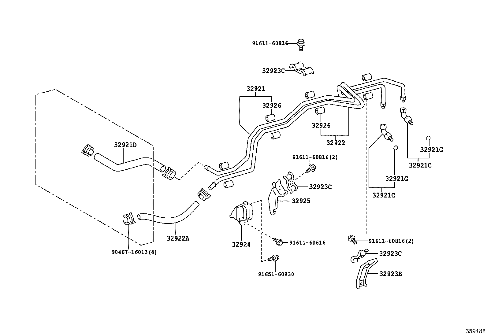 32922-36120 TUBE, OIL COOLER OUTLET, NO.1 product image