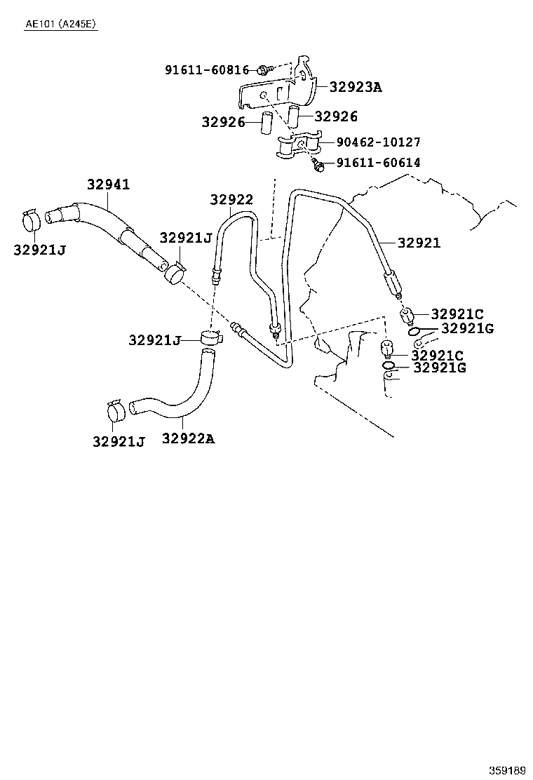 32923-12230 CLAMP, AUTOMATIC TRANSMISSION OIL COOLER TUBE, NO.1 product image