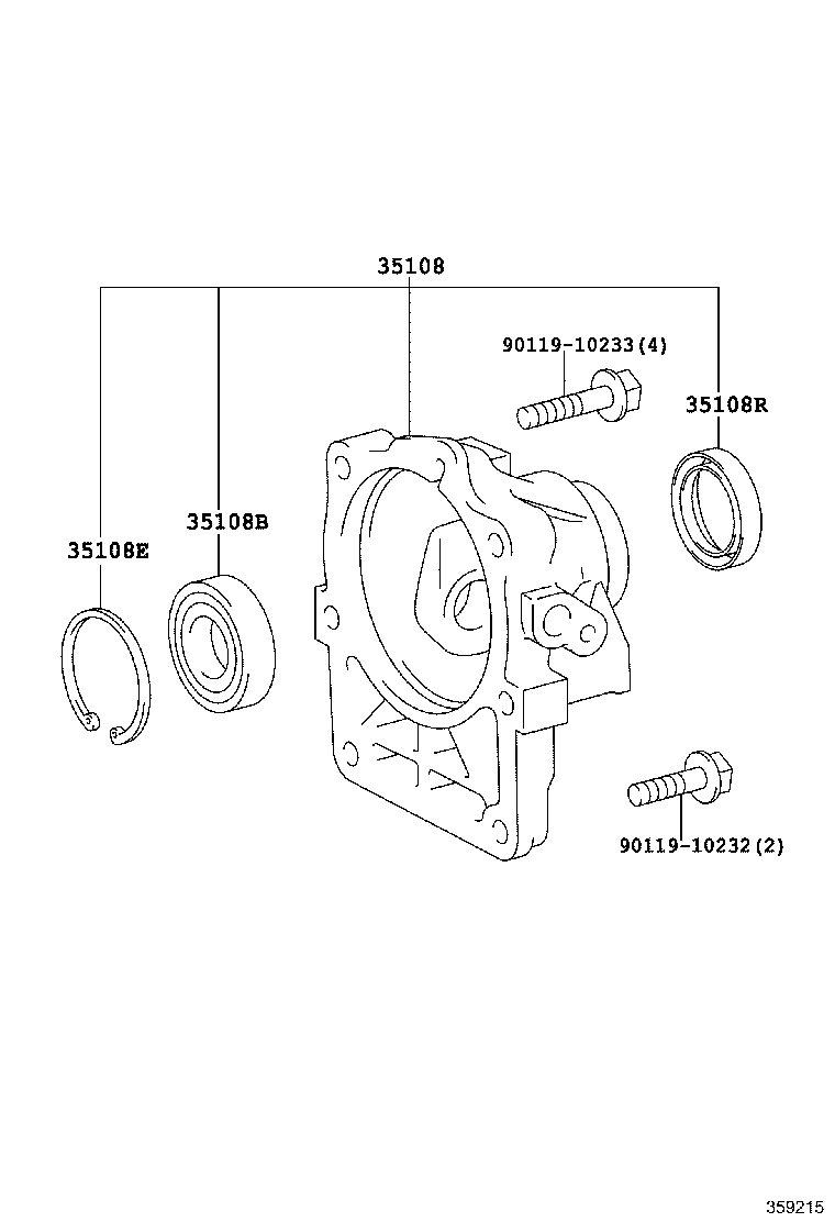 90363-30063 BEARING (FOR AUTOMATIC TRANSMISSION EXTENSION HOUSING) product image