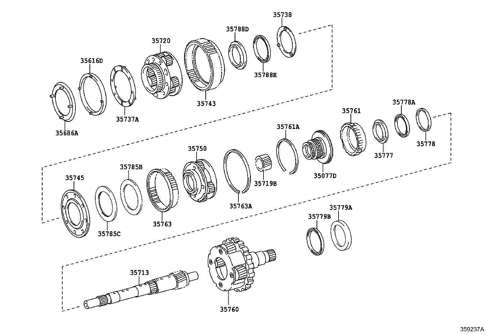 35760-0K030 GEAR ASSY, REAR PLANETARY product image