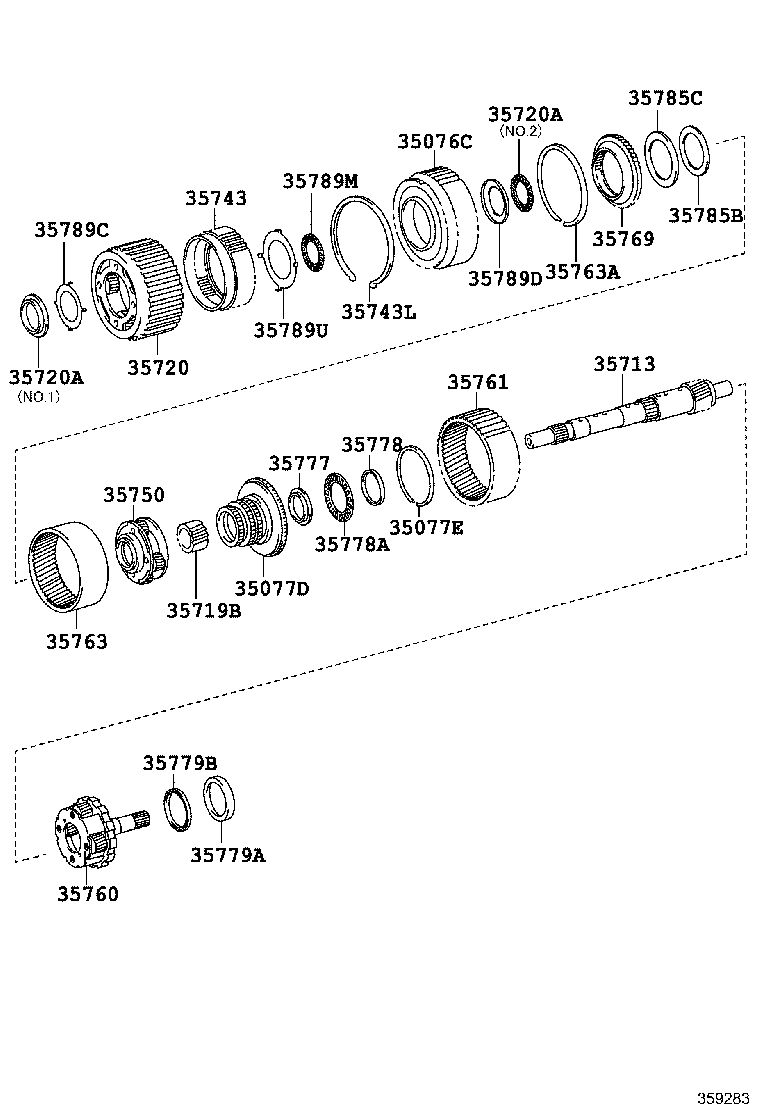 35760-0K030 GEAR ASSY, REAR PLANETARY product image