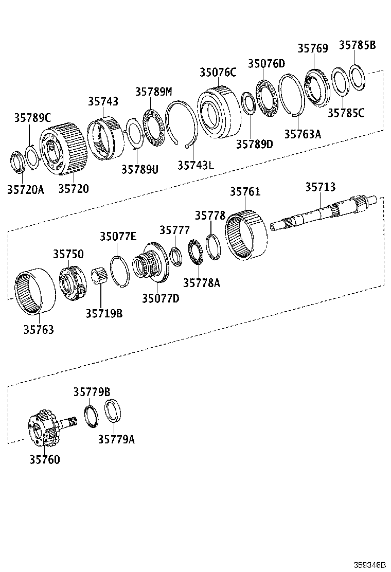 35760-04020 GEAR ASSY, REAR PLANETARY product image