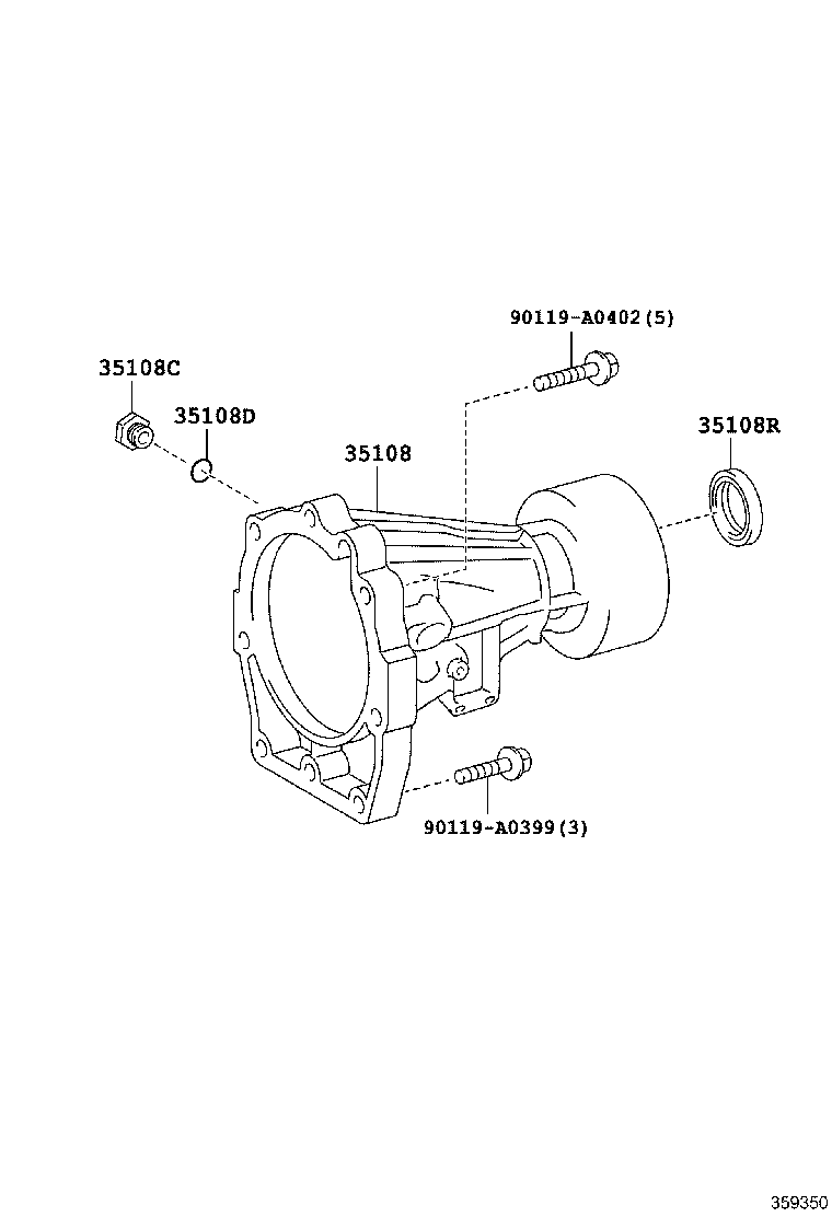 90311-A0031 SEAL, OIL (FOR AUTOMATIC TRANSMISSION EXTENSION HOUSING) product image