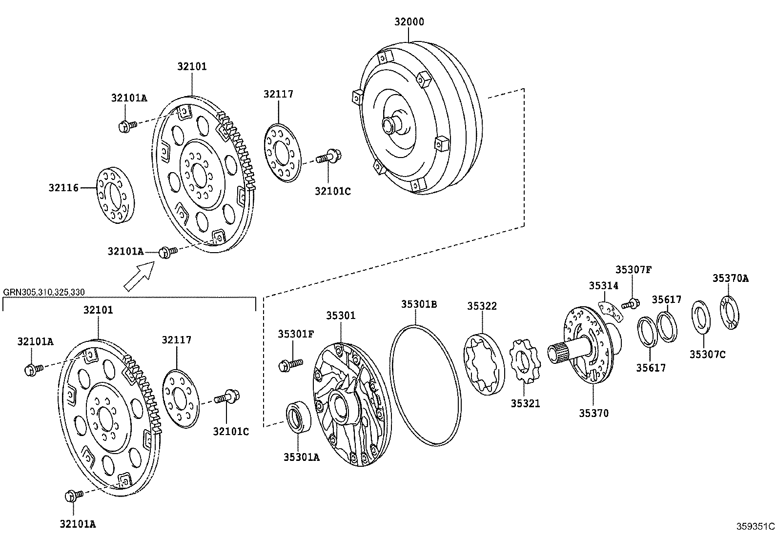 35321-04010 GEAR, FRONT OIL PUMP DRIVE product image