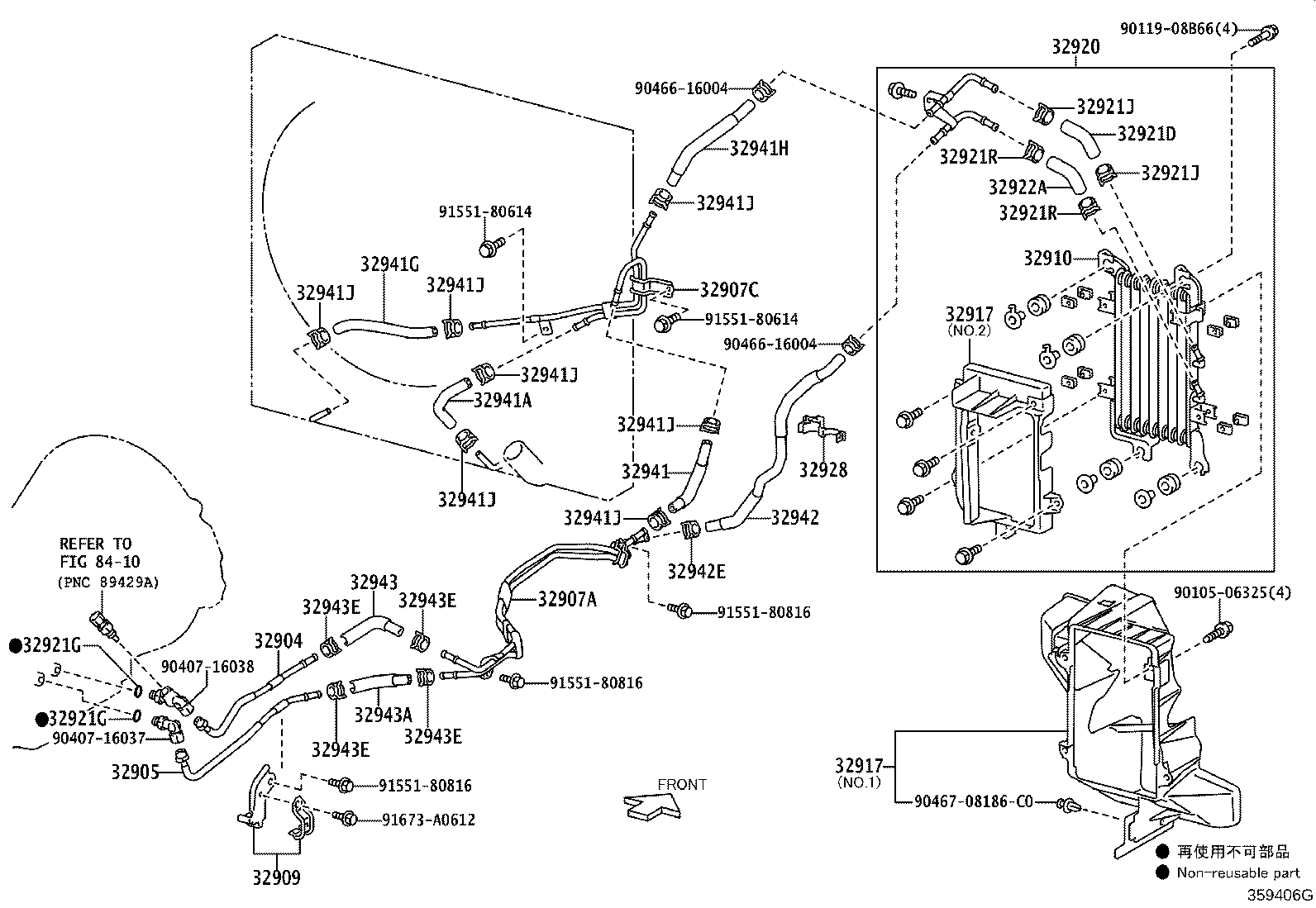 32907-60251 TUBE SUB-ASSY, OIL COOLER W/O HOSE, NO.1 product image