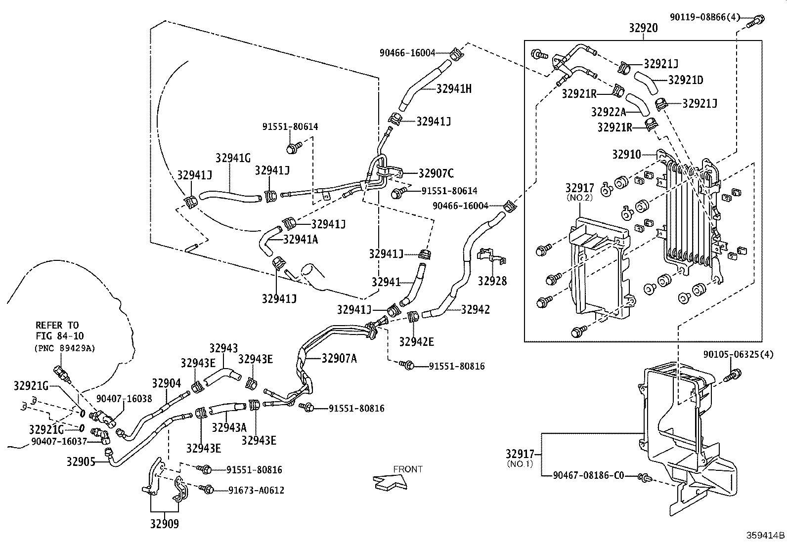 32907-60370 TUBE SUB-ASSY, OIL COOLER W/O HOSE, NO.1 product image