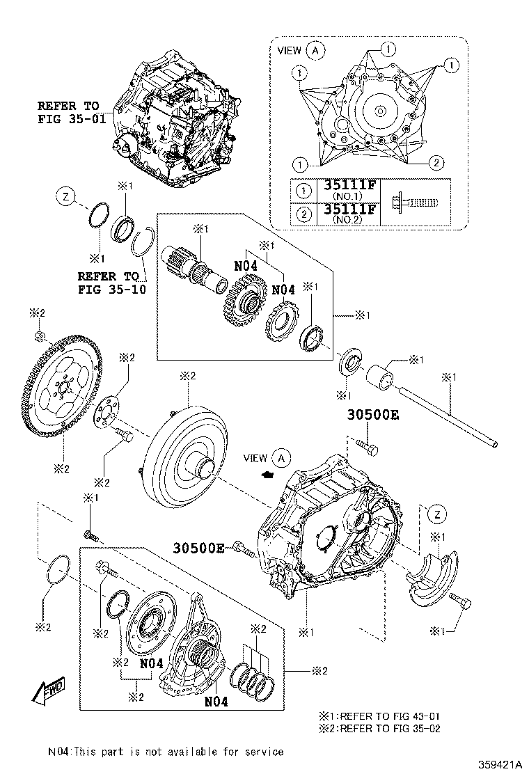 35141-WB002 CASE SUB-ASSY, AUTOMATIC TRANSAXLE product image