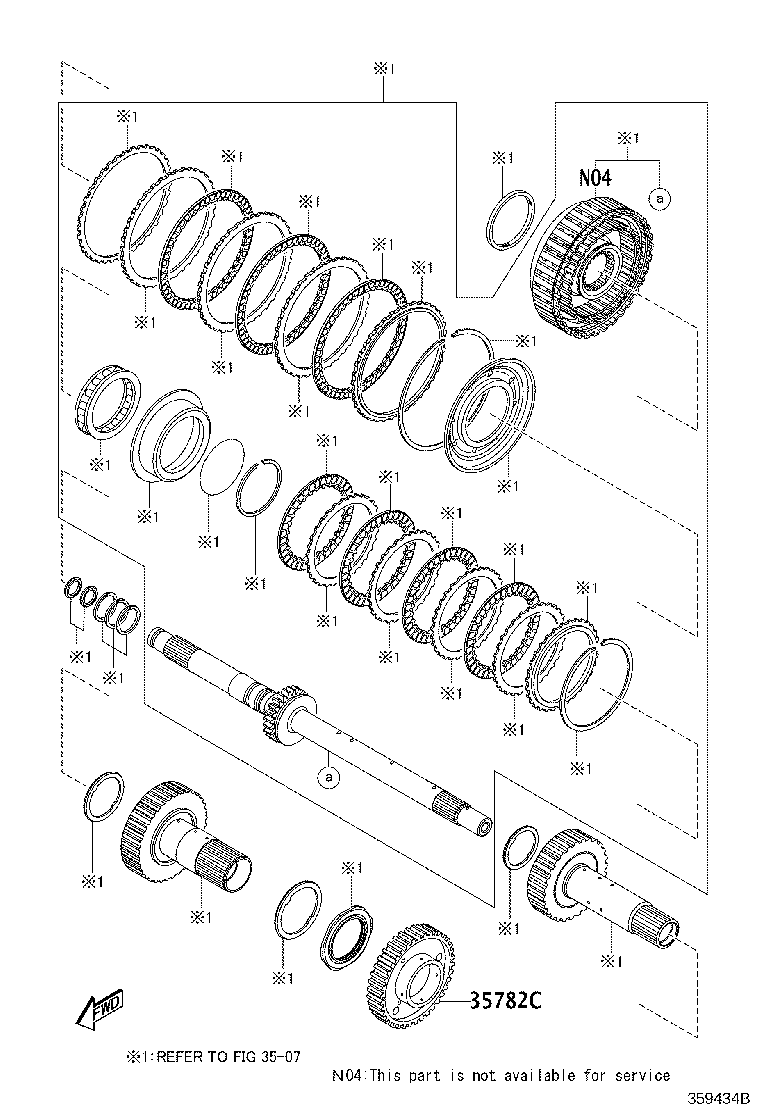 35623-WB002 PISTON,1ST & REVERSE BRAKE product image