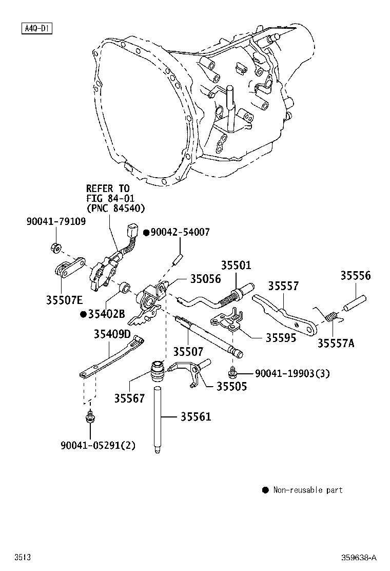 33511-B1010 SHAFT SUB-ASSY, TRANSMISSION CONTROL INTERMEDIATE product image