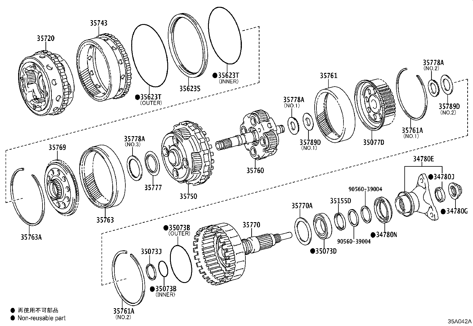 34780-11010 YOKE ASSY, FLANGE (FOR AUTOMATIC TRANSMISSION) product image