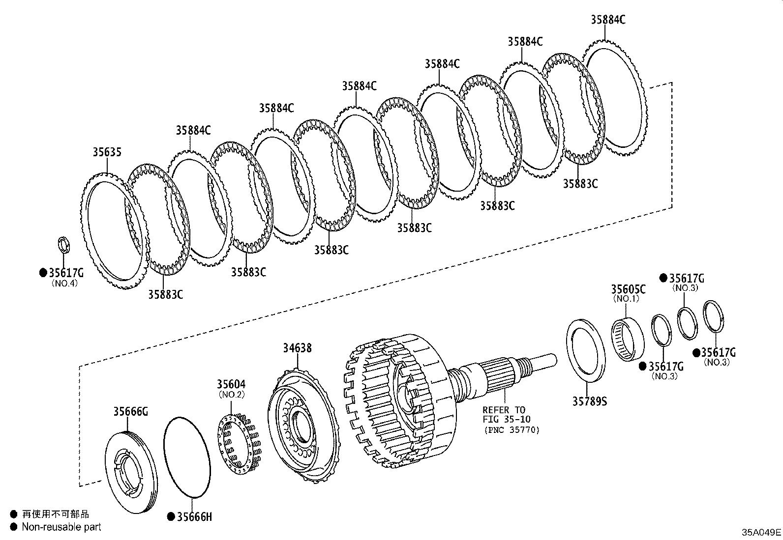 35604-11040 SPRING SUB-ASSY, DIRECT CLUTCH RETURN product image