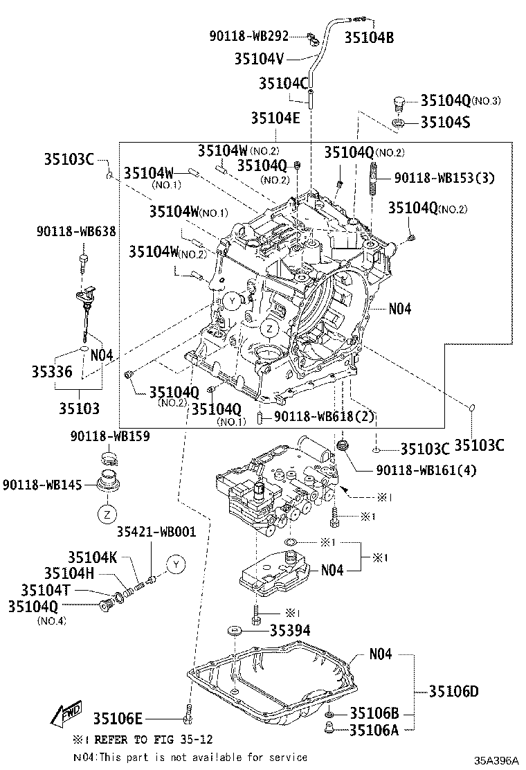 35141-WB002 CASE SUB-ASSY, AUTOMATIC TRANSAXLE product image