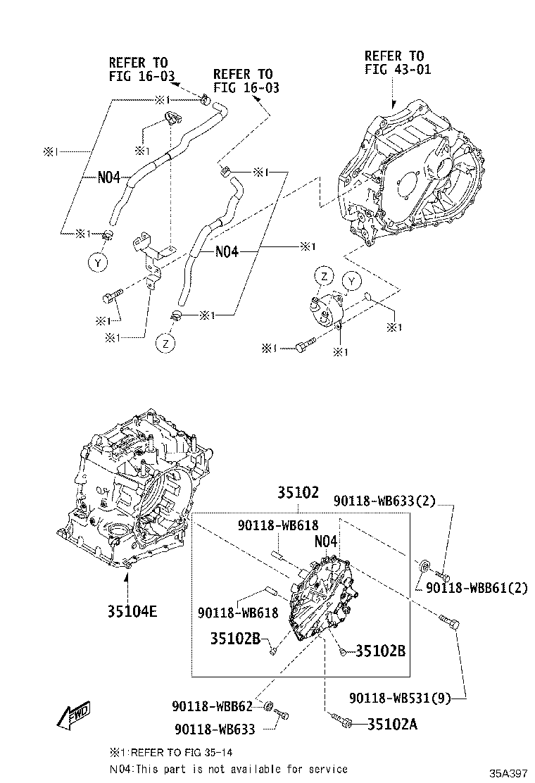 35141-WB002 CASE SUB-ASSY, AUTOMATIC TRANSAXLE product image