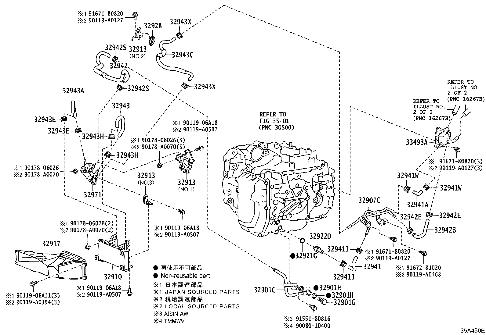 32941-06170 HOSE, OIL COOLER INLET, NO.2 product image