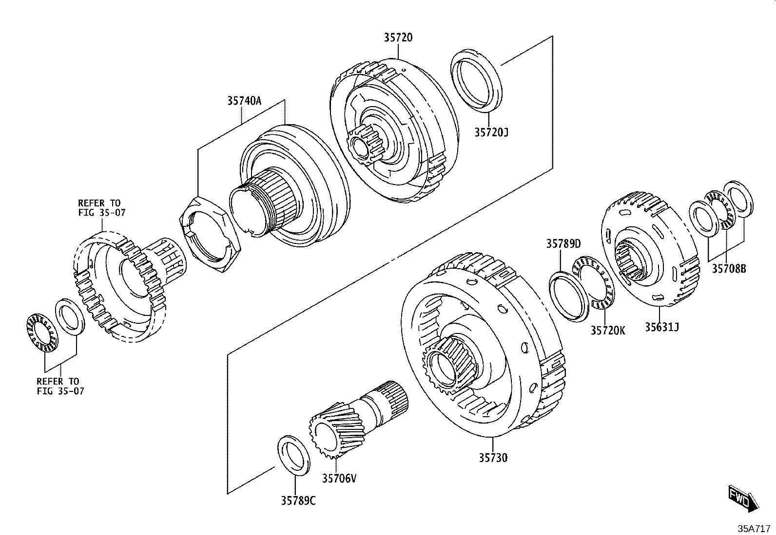 35730-WC001 GEAR ASSY, REAR PLANETARY SUN product image