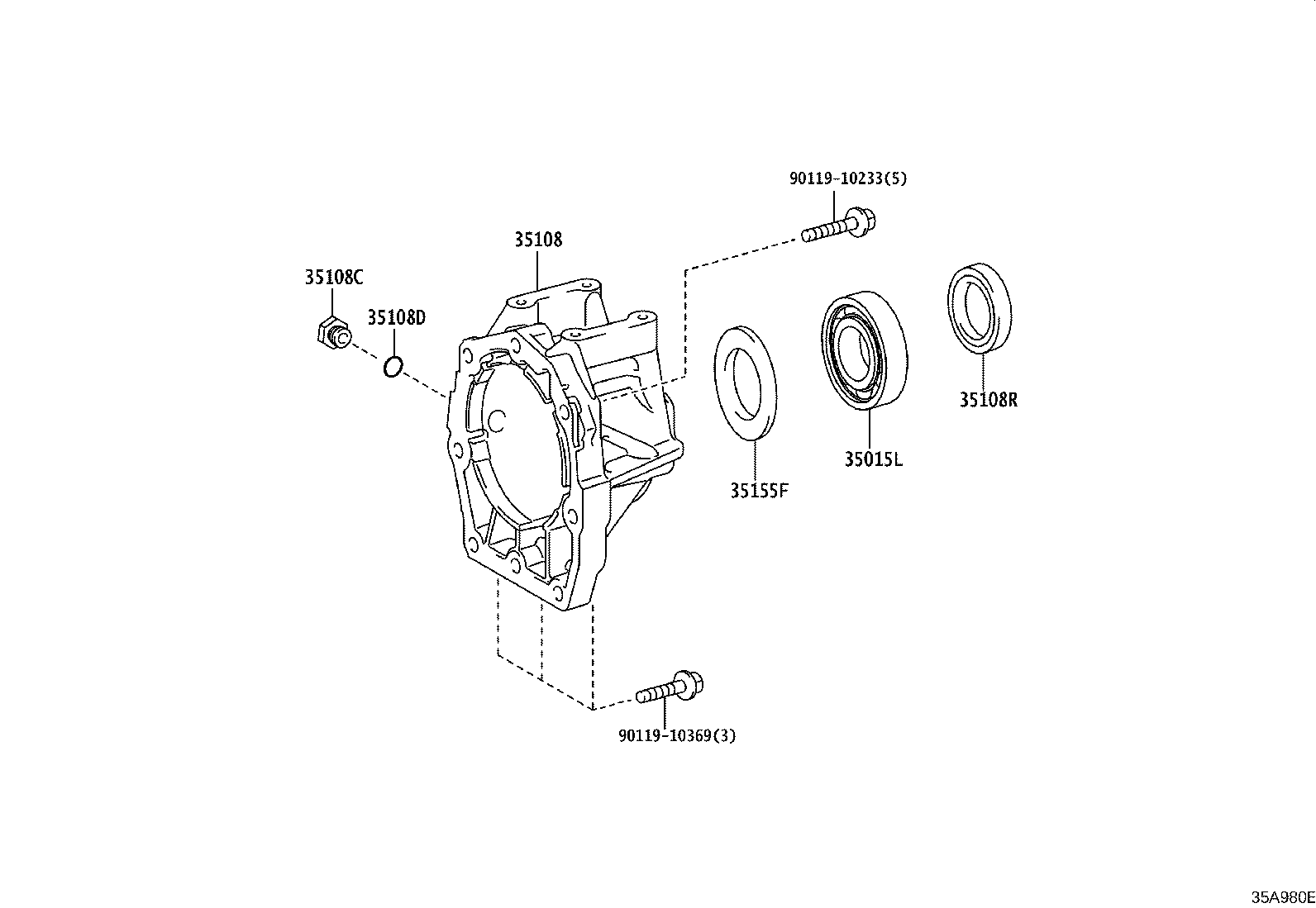 90363-34009 BEARING, RADIAL BALL(FOR TRANSMISSION CASE ADAPTER) product image