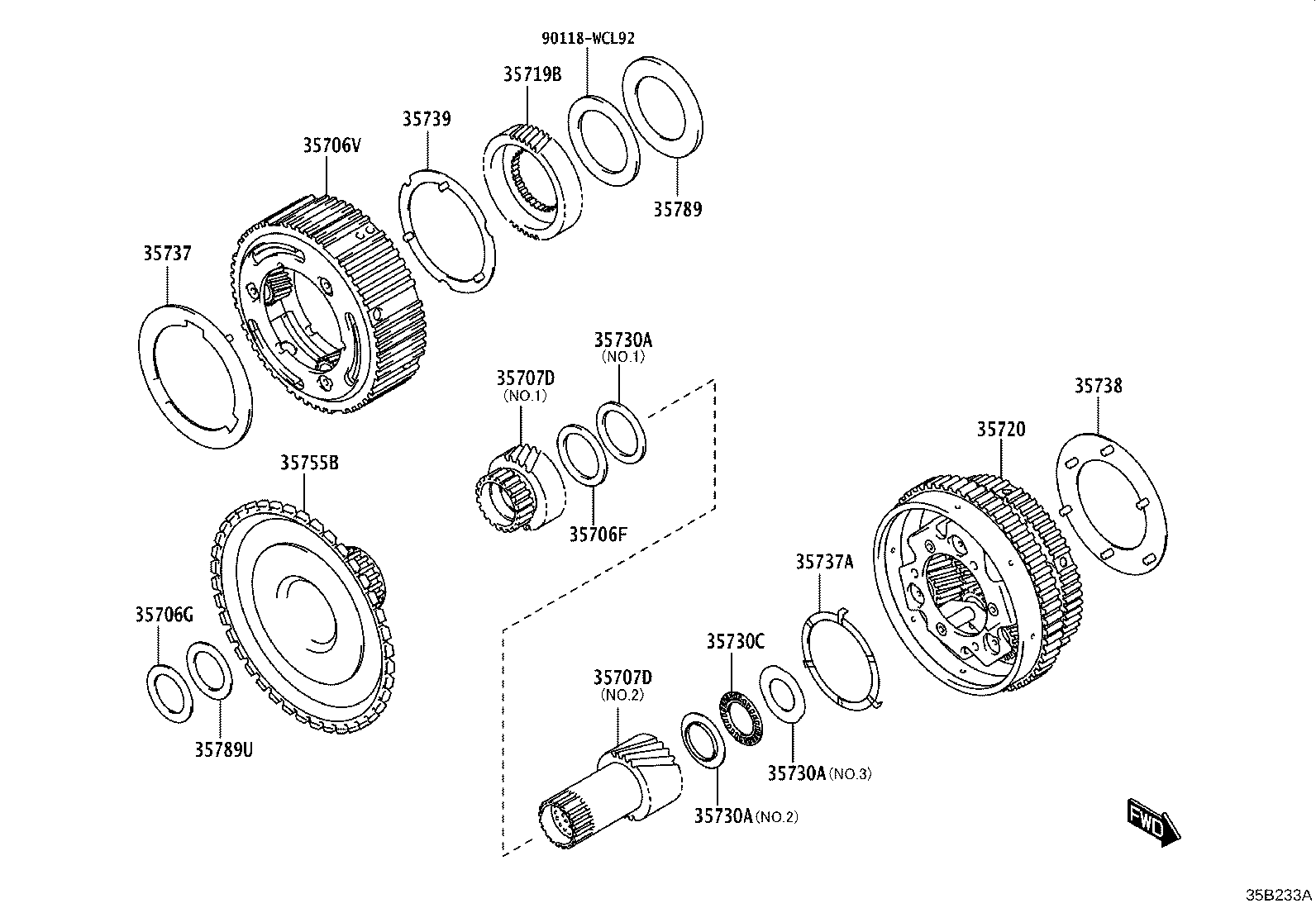 35720-WC002 GEAR ASSY, FRONT PLANETARY product image