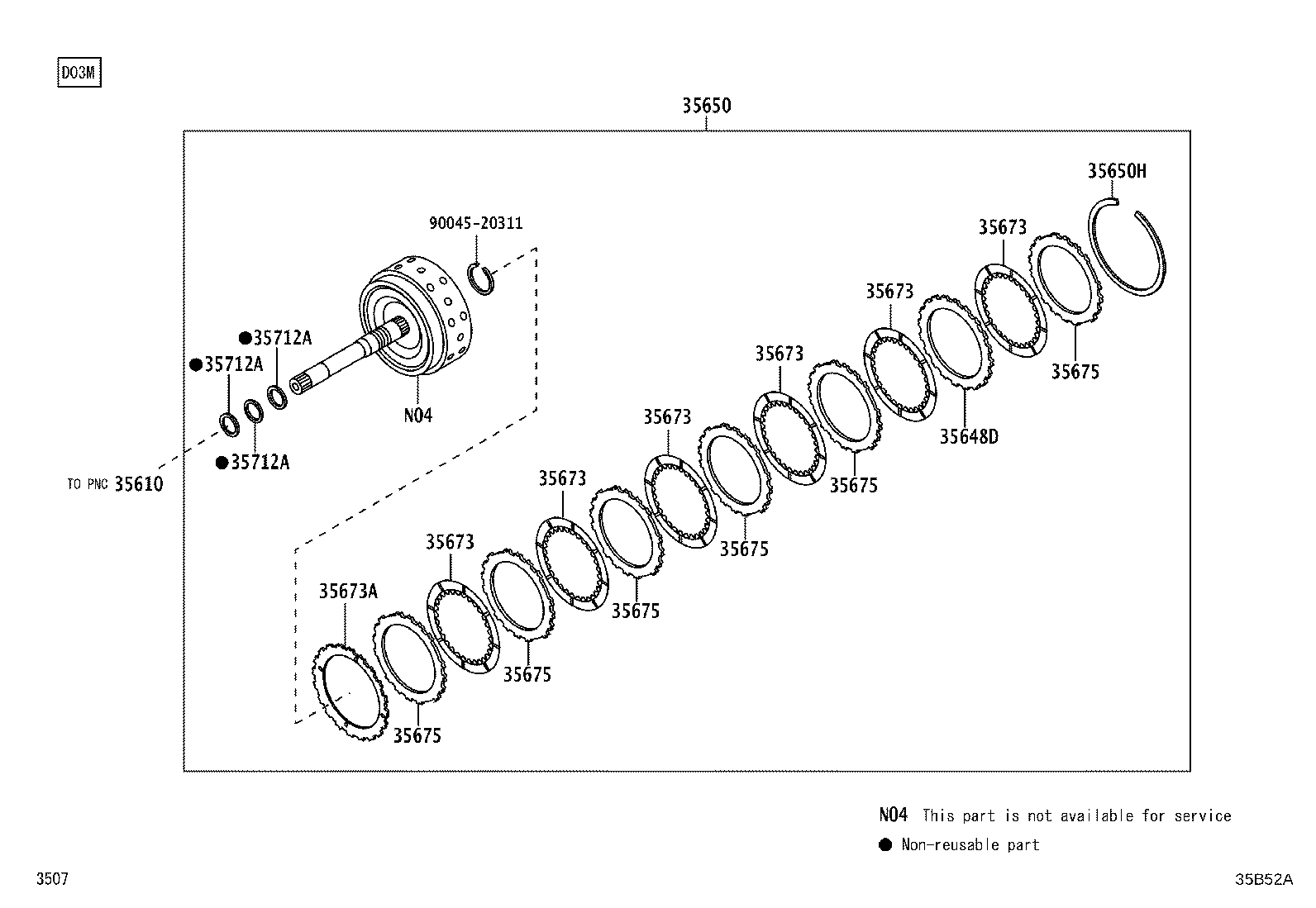 35712-97201 RING, INPUT SHAFT OIL SEAL product image