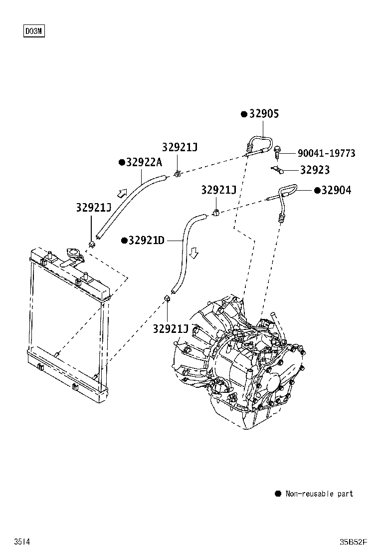 32923-97201 CLAMP, AUTOMATIC TRANSMISSION OIL COOLER TUBE product image