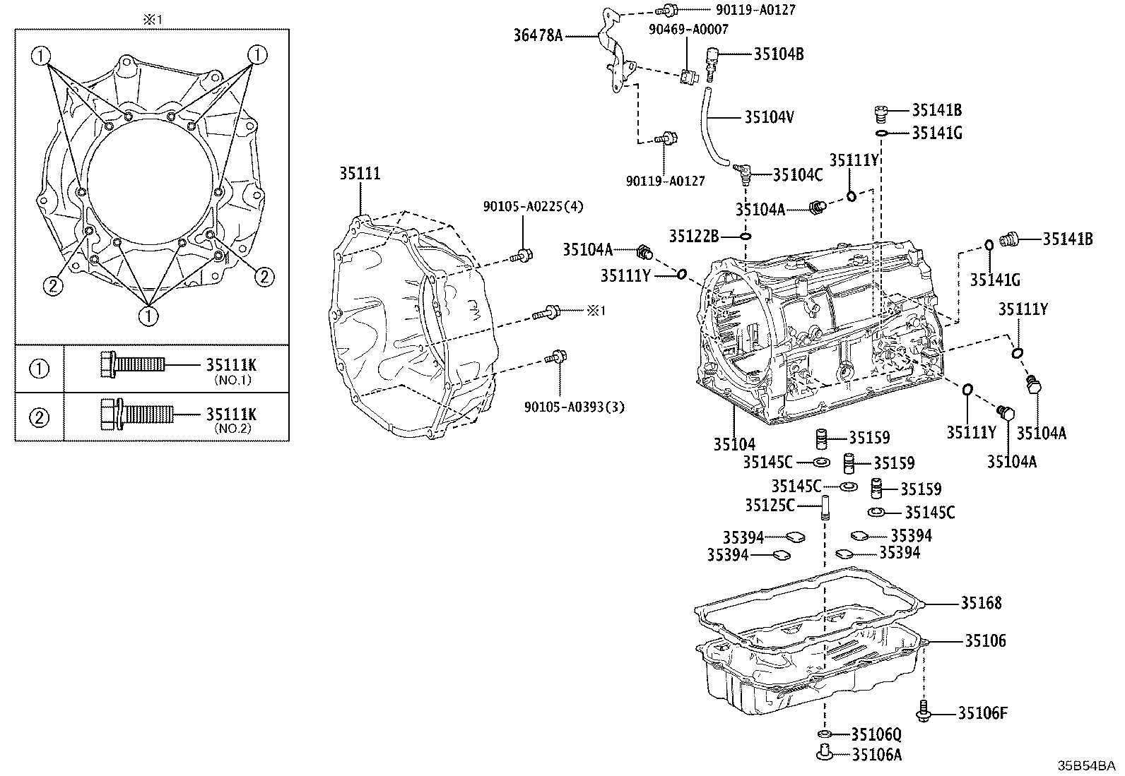 35104-04020 CASE SUB-ASSY, AUTOMATIC TRANSMISSION product image