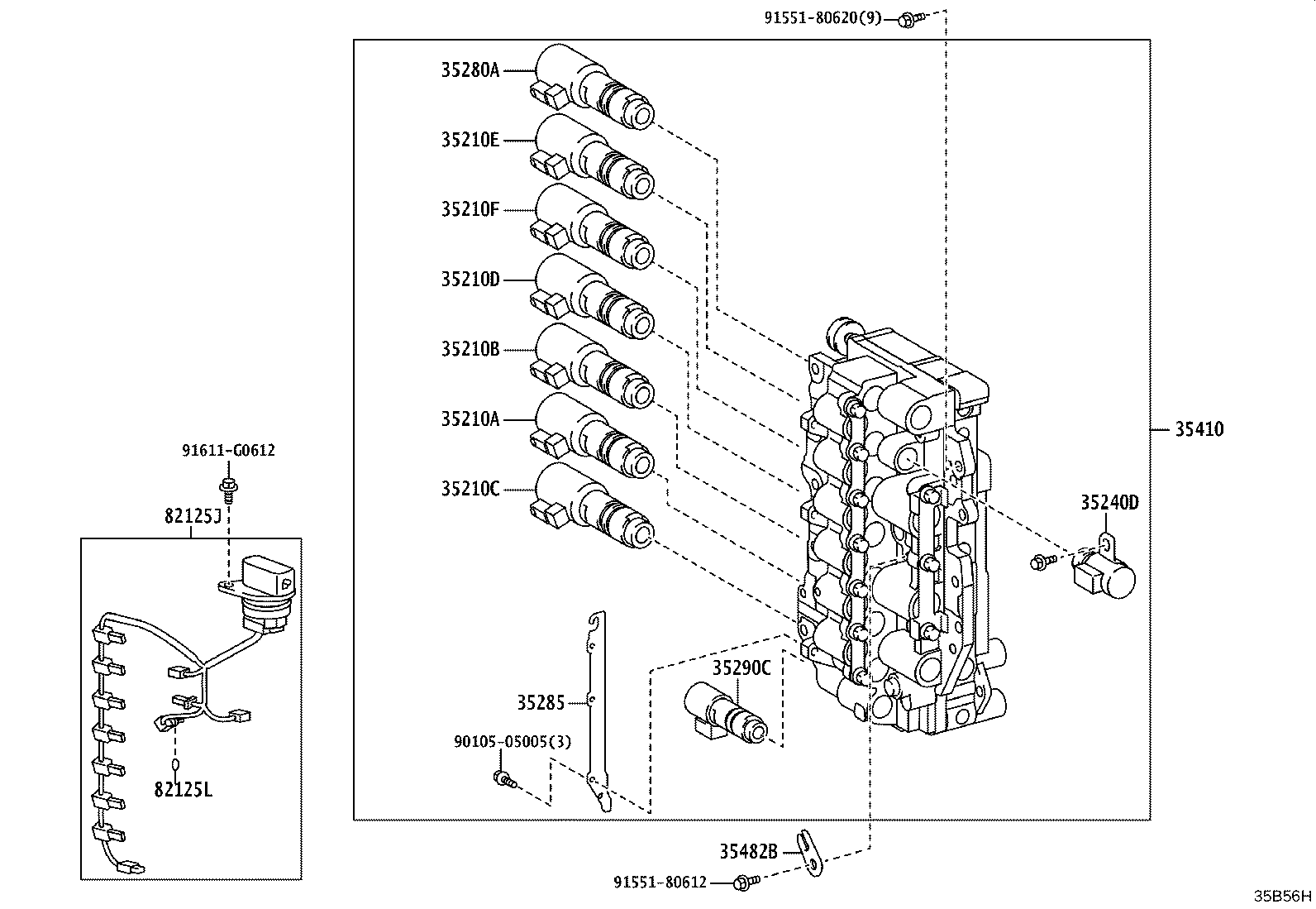35210-33070 VALVE, SOLENOID(SL1) product image