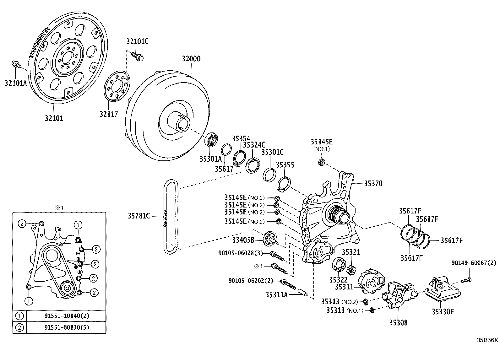 90311-51013 SEAL, OIL (FOR FRONT OIL PUMP) product image