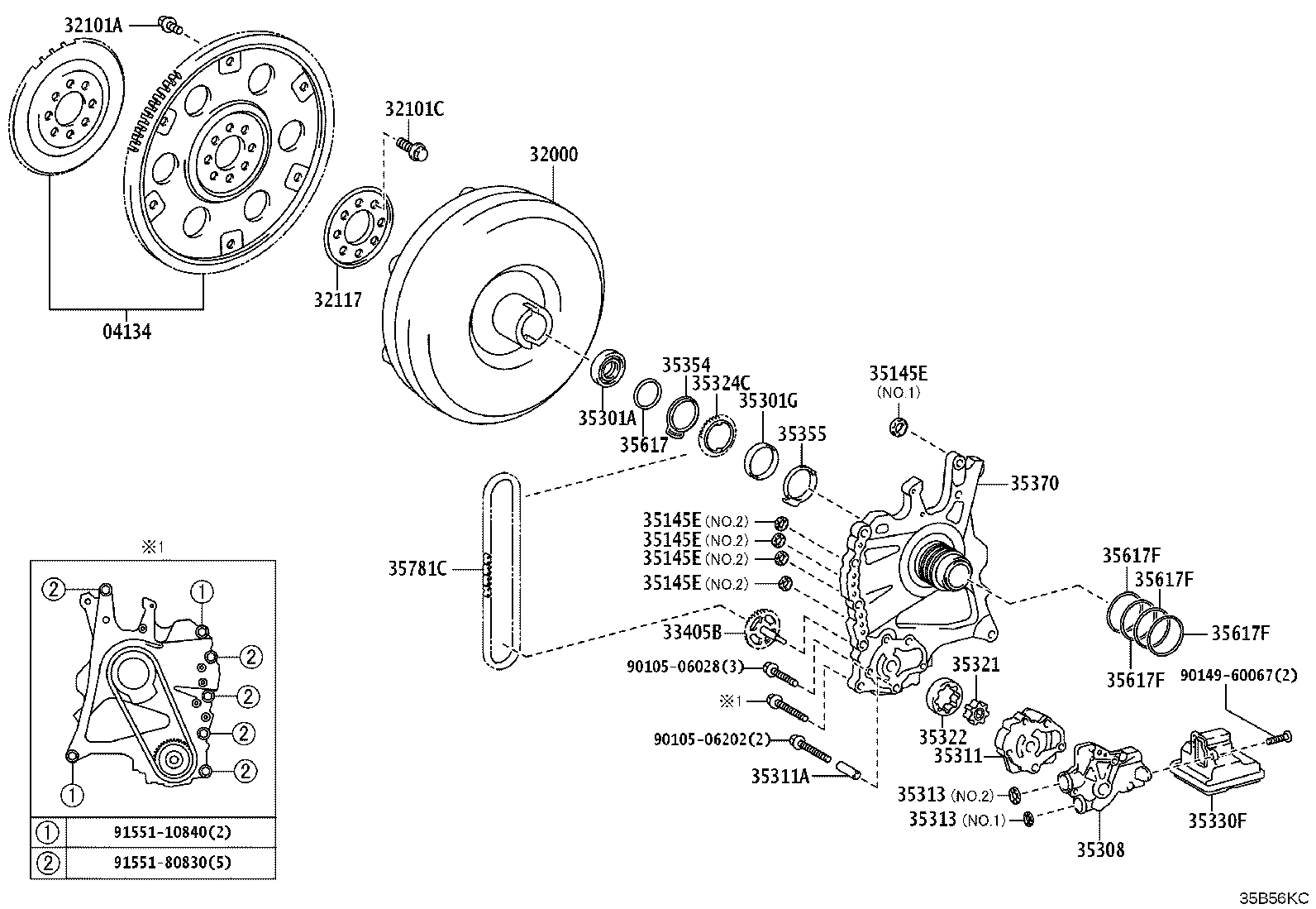 90311-51013 SEAL, OIL (FOR FRONT OIL PUMP) product image