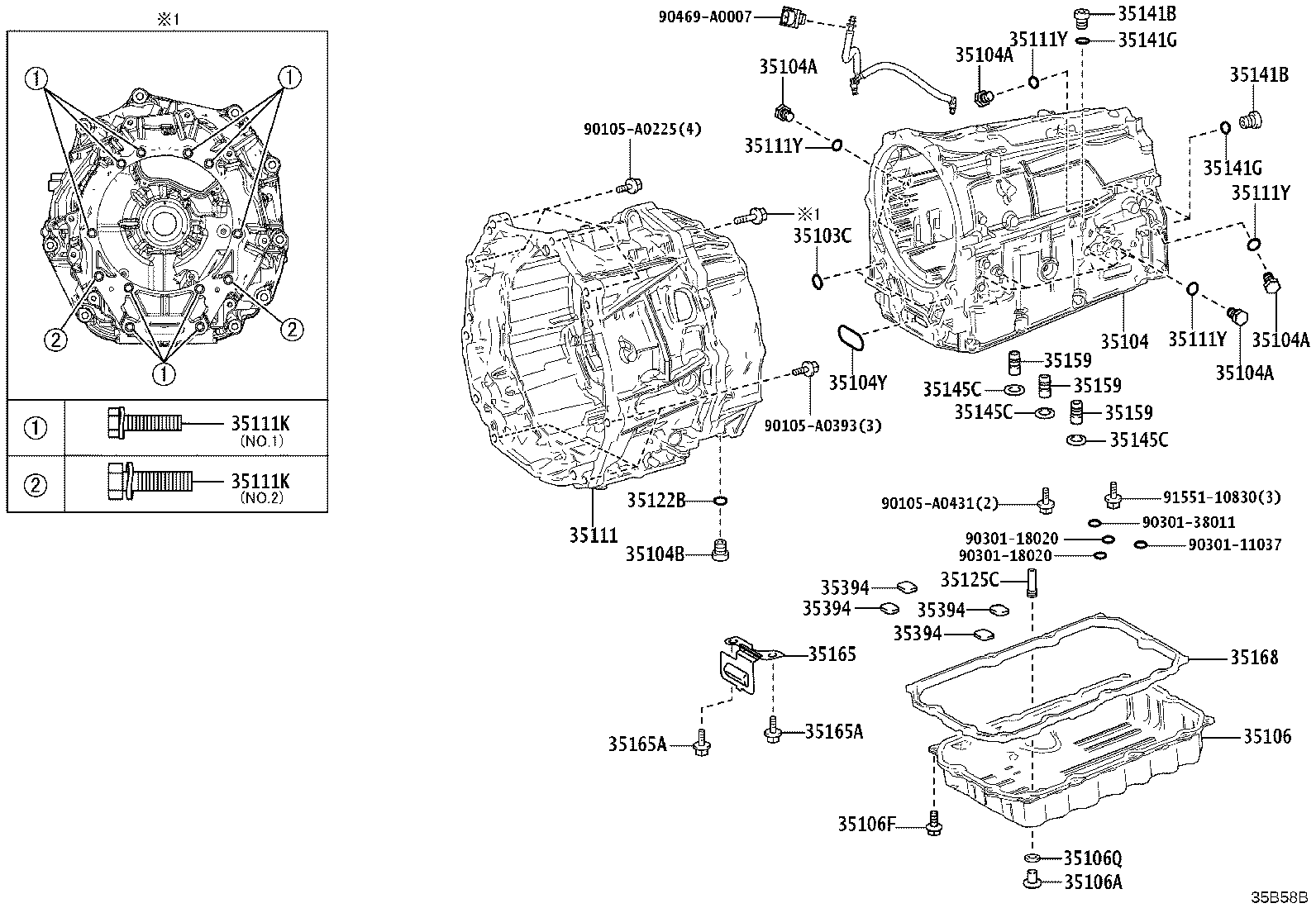 35104-04020 CASE SUB-ASSY, AUTOMATIC TRANSMISSION product image