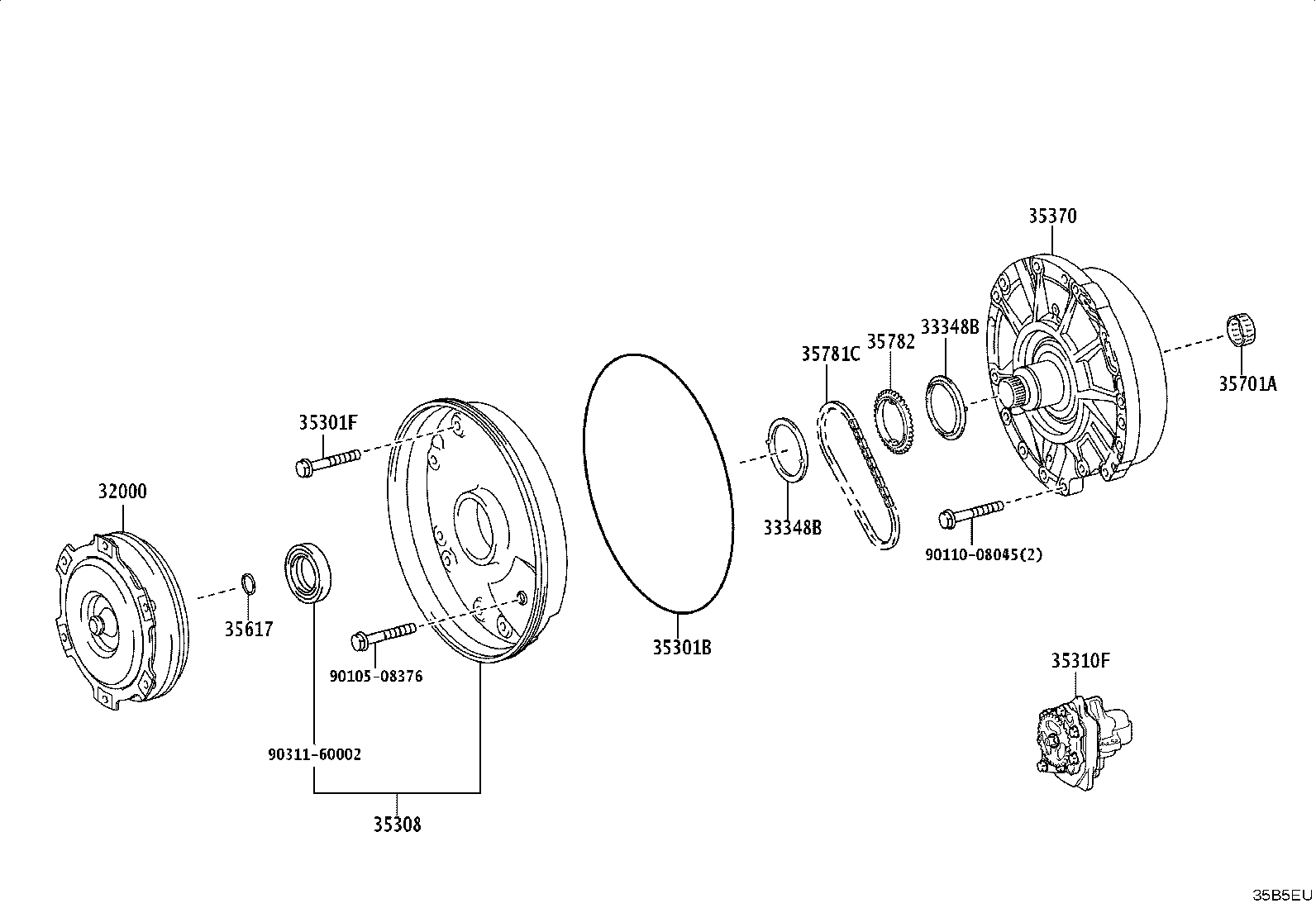 32117-60070 SPACER, DRIVE PLATE, REAR product image
