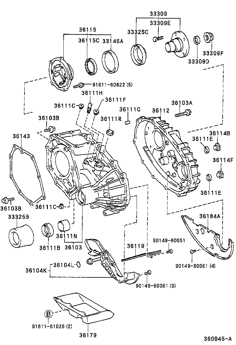 36105-26020 HOUSING, TRANSFER EXTENSION product image
