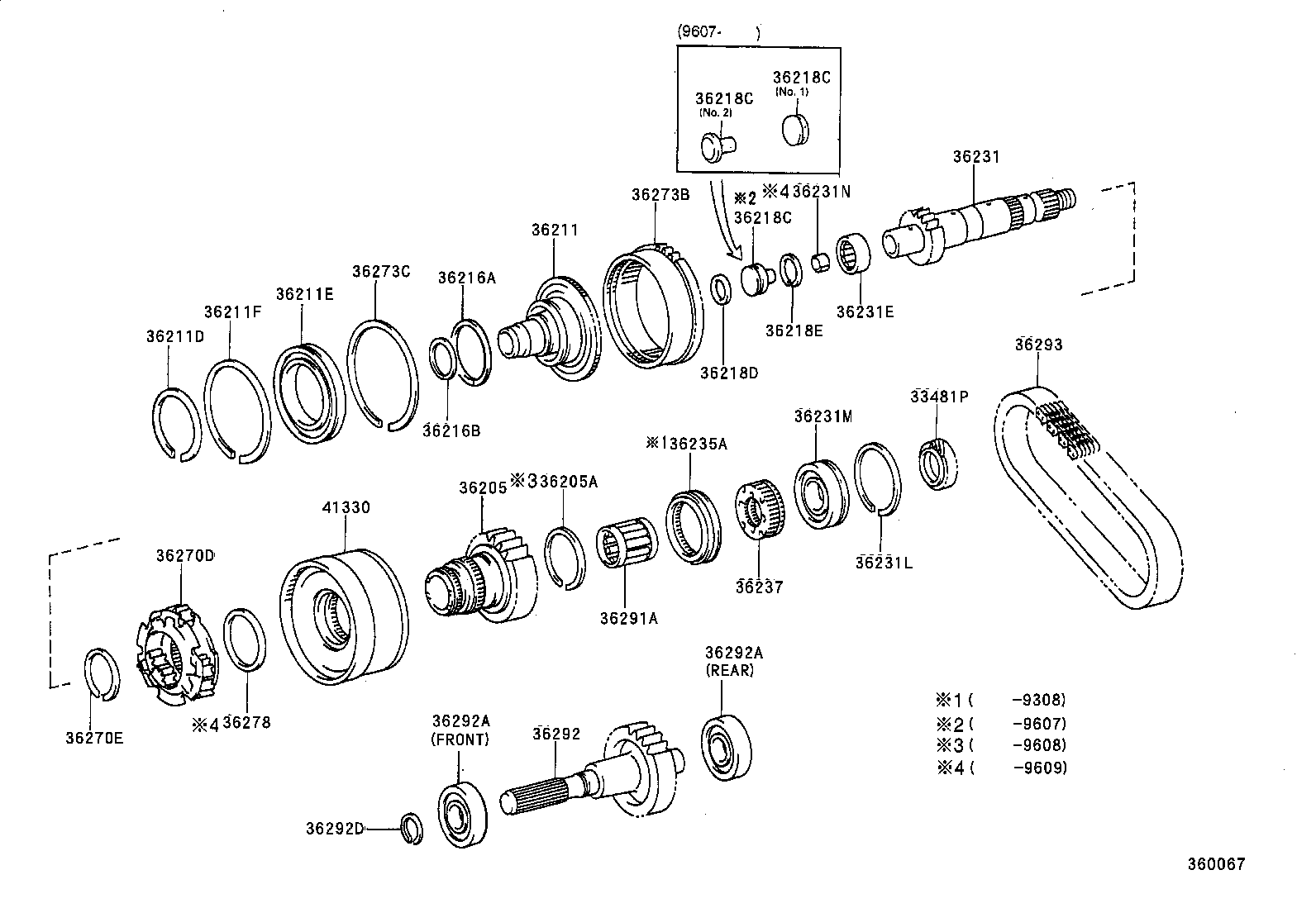 36205-28011 SPROCKET SUB-ASSY, TRANSFER DRIVE product image