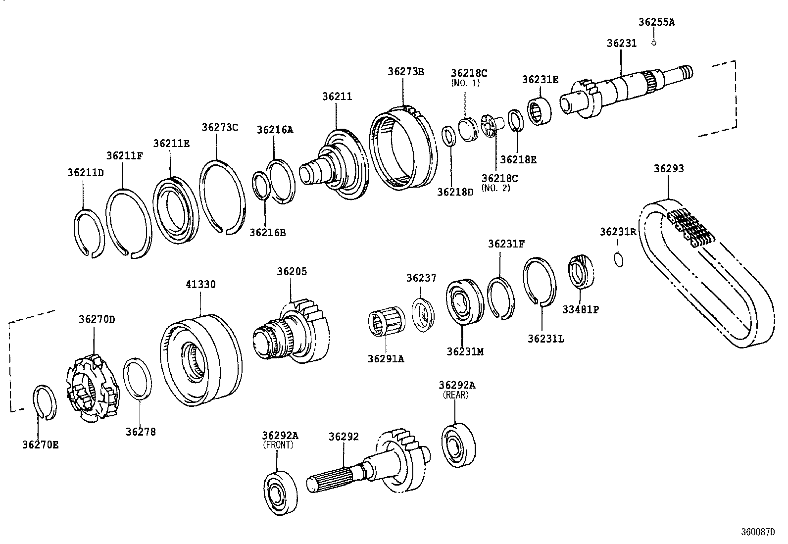 36211-26010 SHAFT, TRANSFER INPUT product image