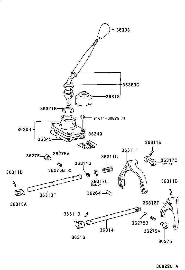 36303-35110-06 KNOB SUB-ASSY, SHIFT LEVER product image