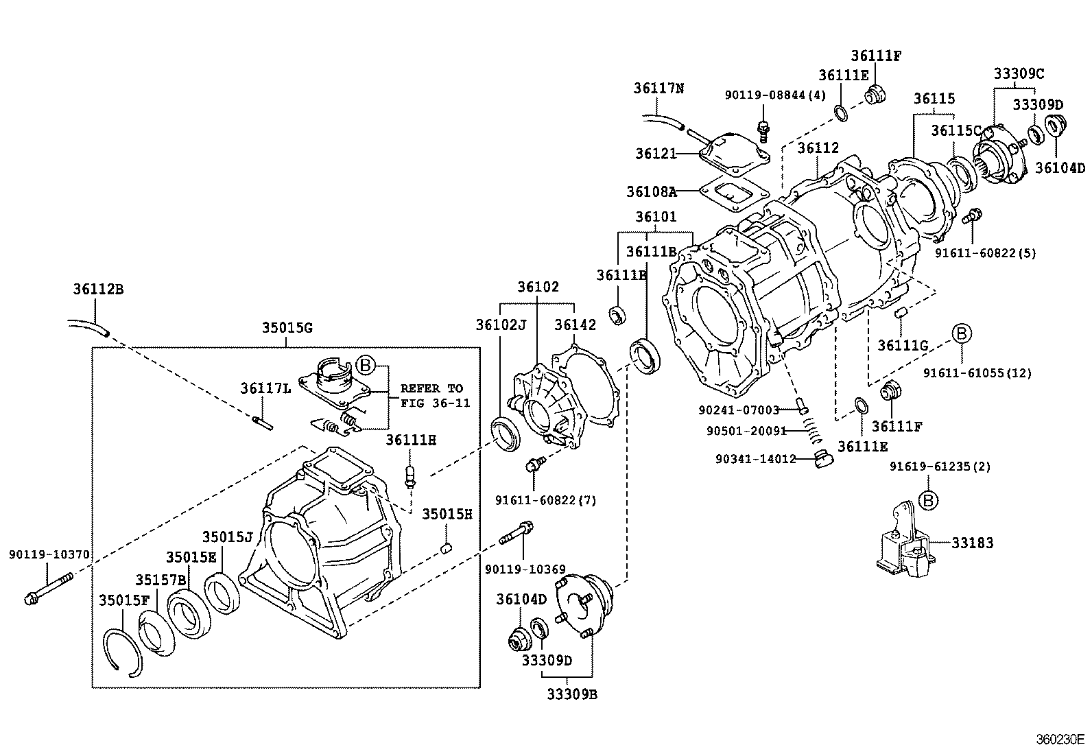 35015-35021 ADAPTER, TRANSFER, REAR product image