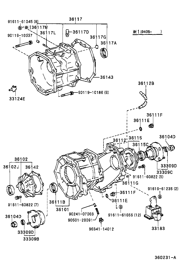 36101-35040 CASE SUB-ASSY, TRANSFER product image
