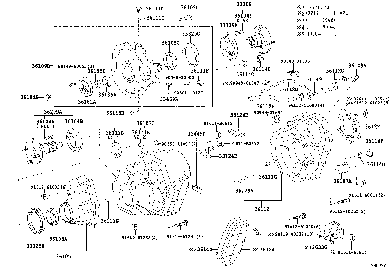 33309-60090 FLANGE SUB-ASSY, TRANSFER OUTPUT SHAFT COMPANION product image