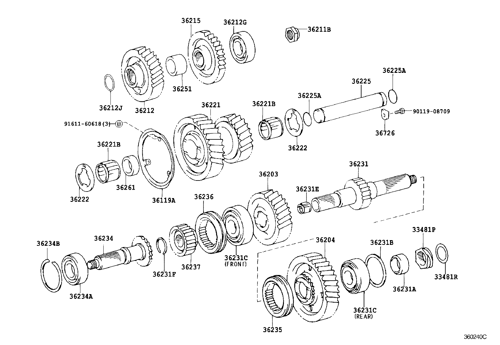 36155-60010 RING, TRANSFER OIL SEAL product image