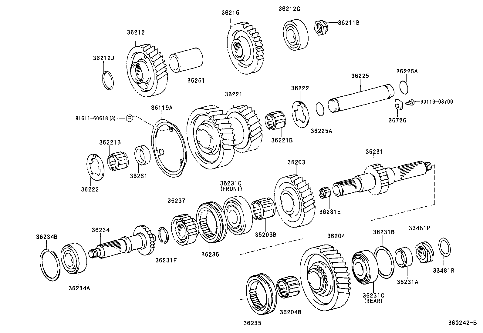 36155-60010 RING, TRANSFER OIL SEAL product image