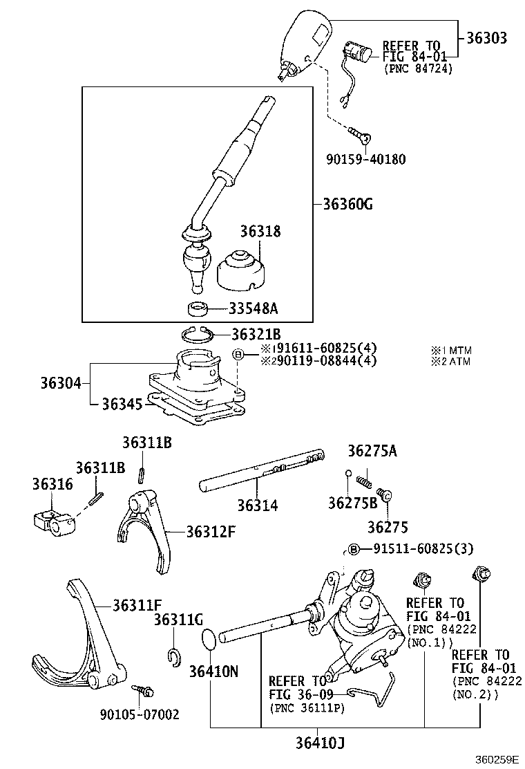 36303-35180-C0 KNOB SUB-ASSY, SHIFT LEVER product image