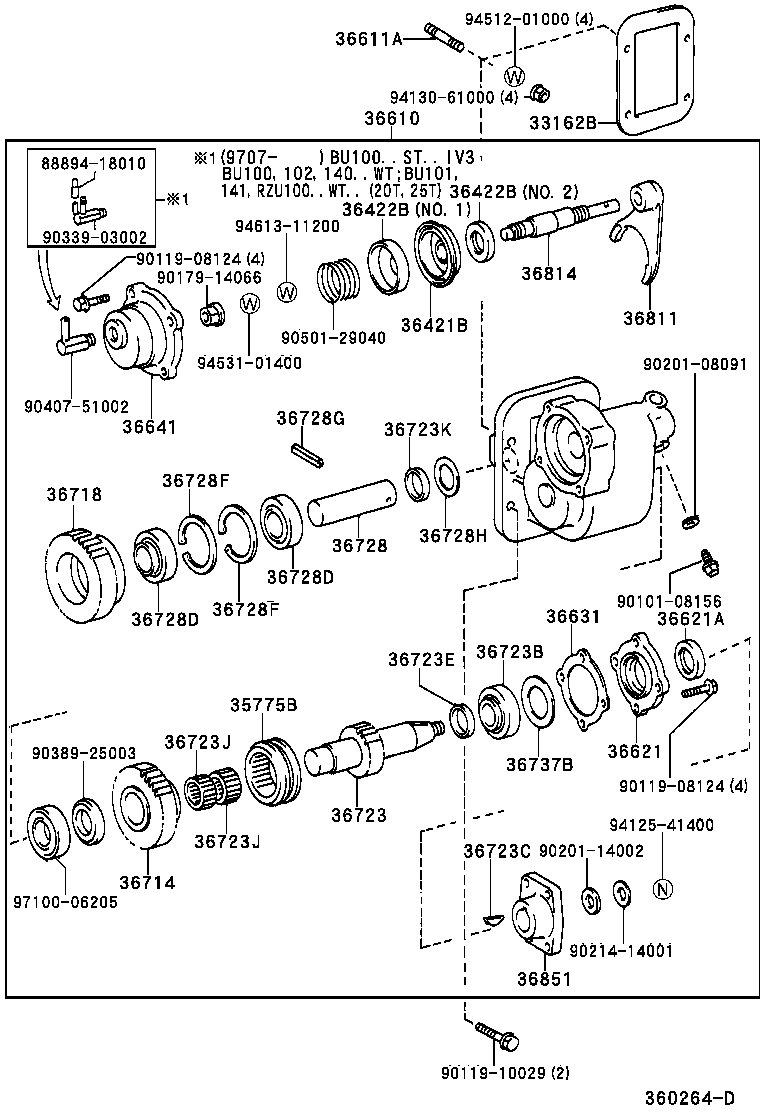 36611-36040 CASE, POWER TAKE-OFF product image