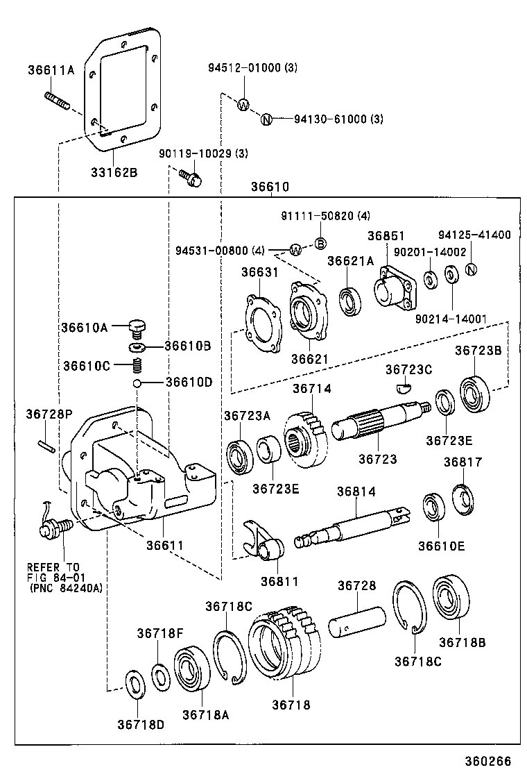 36611-36040 CASE, POWER TAKE-OFF product image