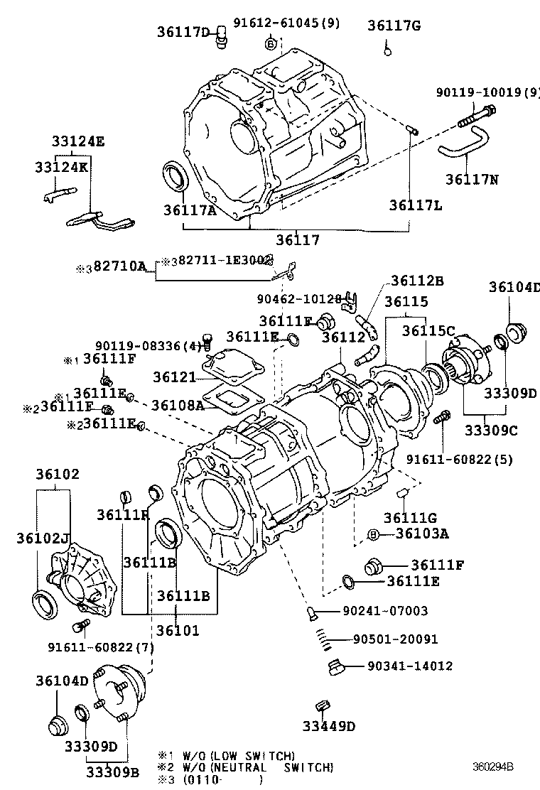 36101-35110 CASE SUB-ASSY, TRANSFER product image