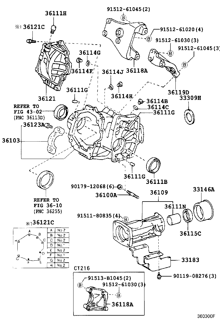 36111-21020 CASE, TRANSFER product image