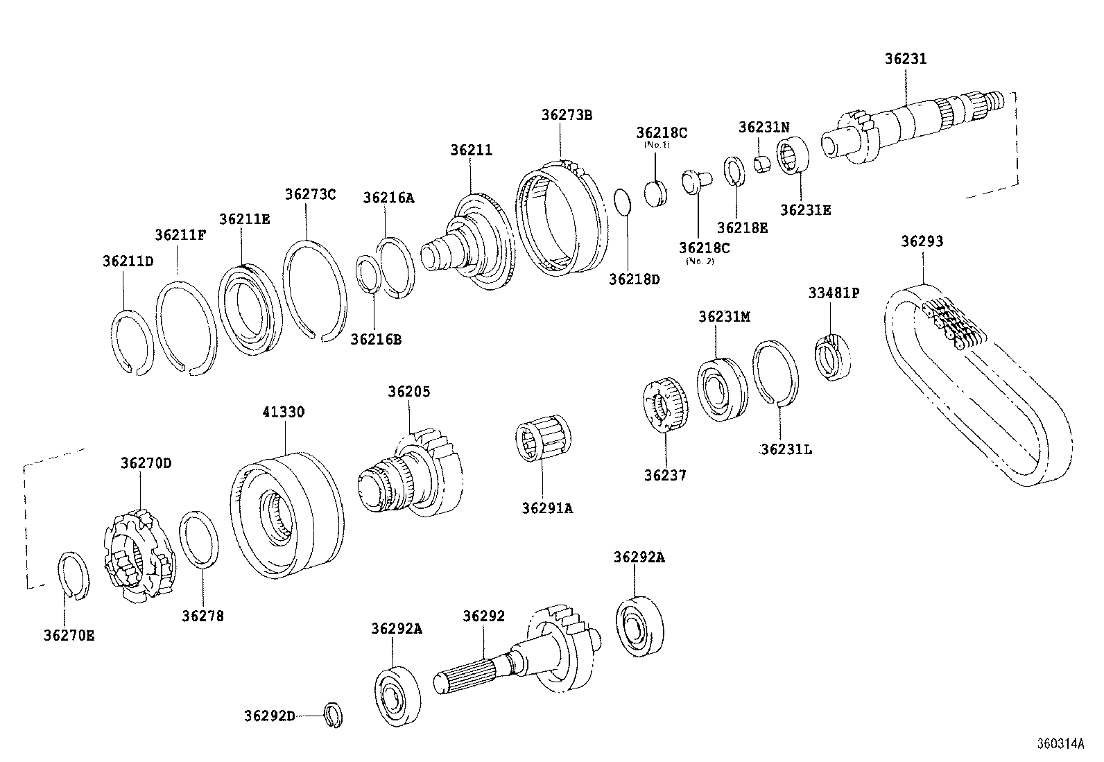 36211-26010 SHAFT, TRANSFER INPUT product image