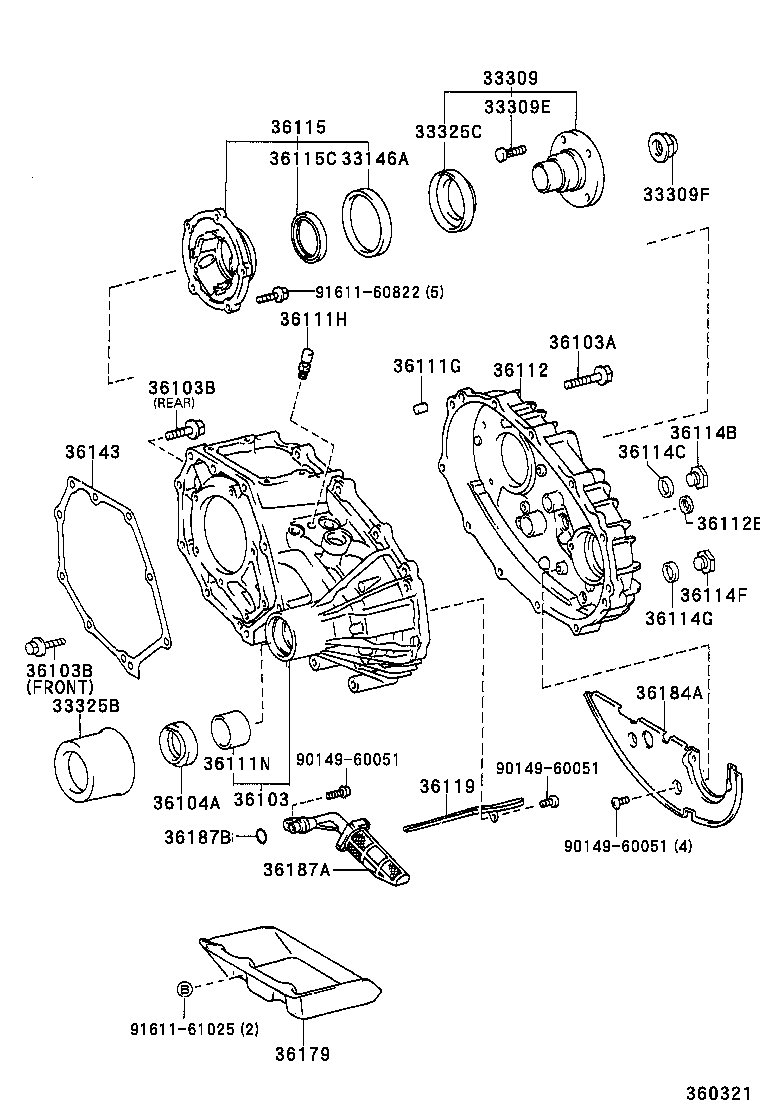 33309-28030 FLANGE SUB-ASSY, TRANSFER OUTPUT SHAFT COMPANION product image