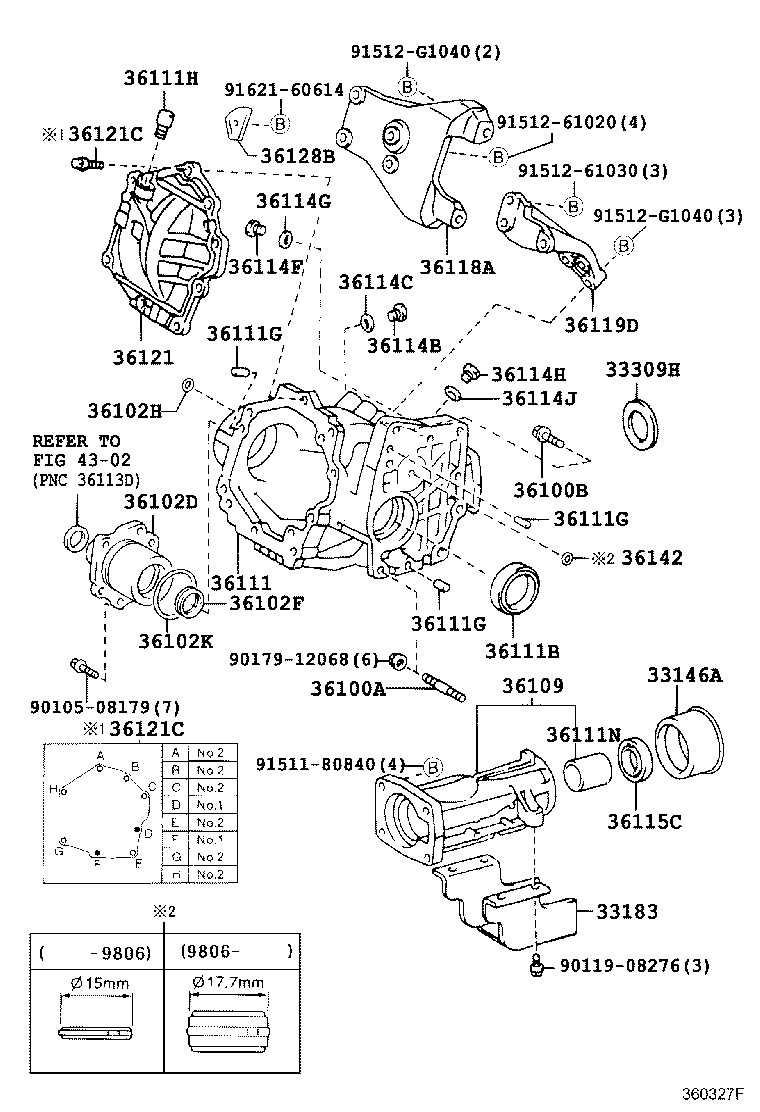 36111-21020 CASE, TRANSFER product image