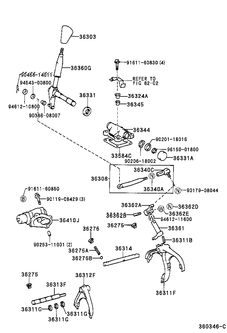 36302-60160 FORK, TRANSFER GEAR SHIFT, NO.2 product image