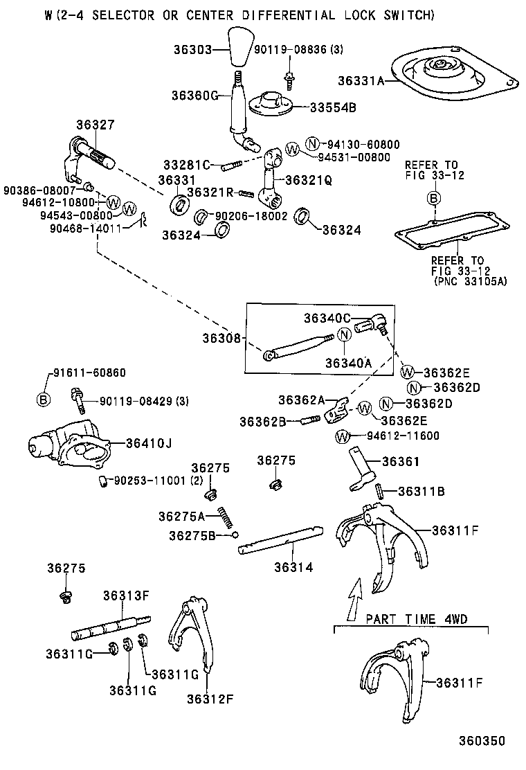 36302-60160 FORK, TRANSFER GEAR SHIFT, NO.2 product image